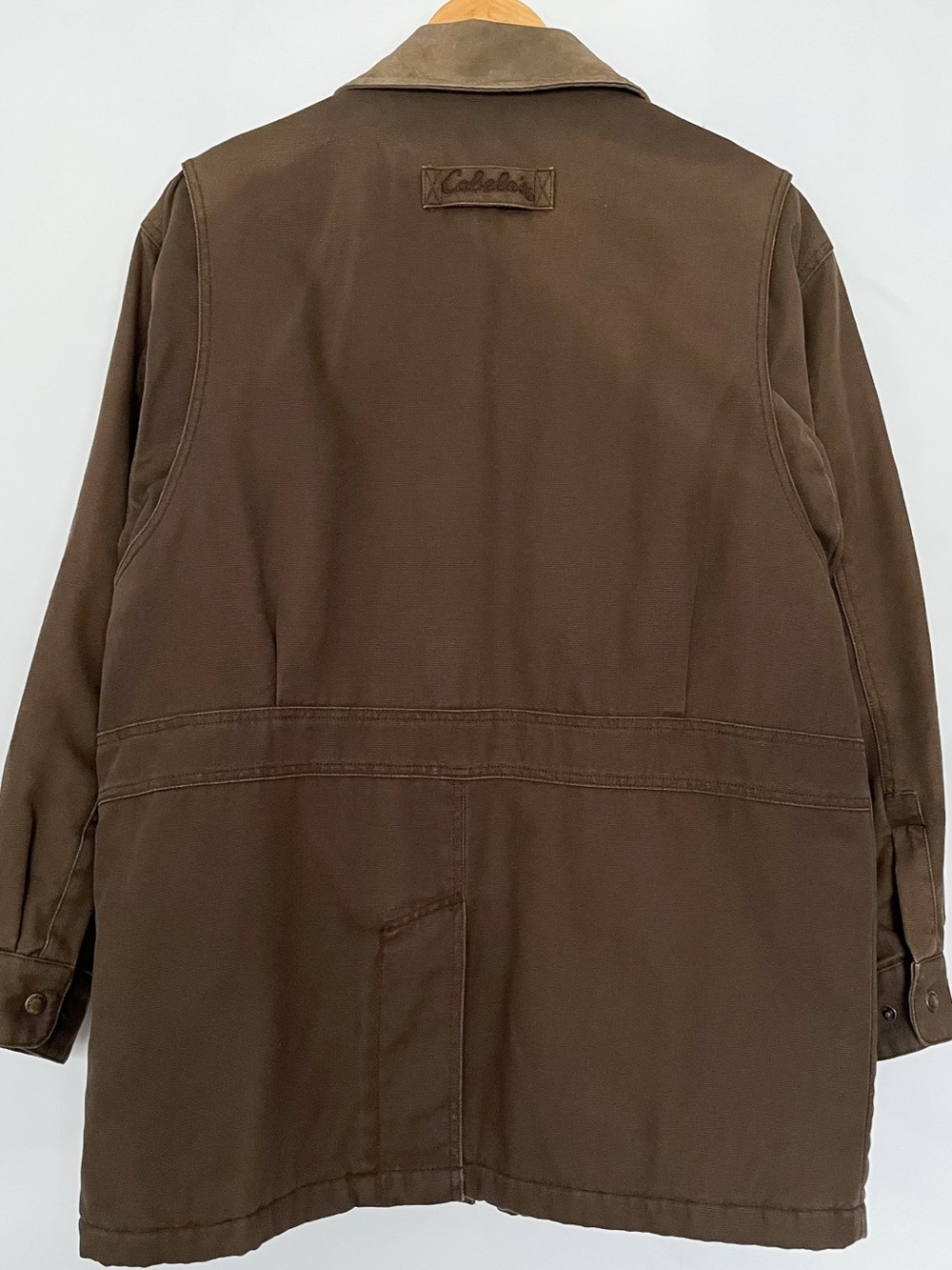 VTG Cabelas Chore Barn Coat Cotton Canvas Field Jacket Thick Size Large Brown - Picture 6 of 15